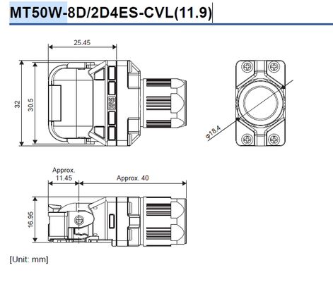 MT50W-8D/2D4ES-CVL(11.9) MT50W-8D/2D4ES-CVS(11.9) Single cable type