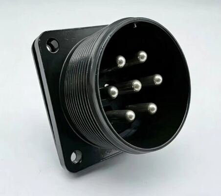 Yaskawa Delta Fanuc servo motor aviation connector waterproof and oil-proof 24-10S 7-pin connector, straight and right-angle