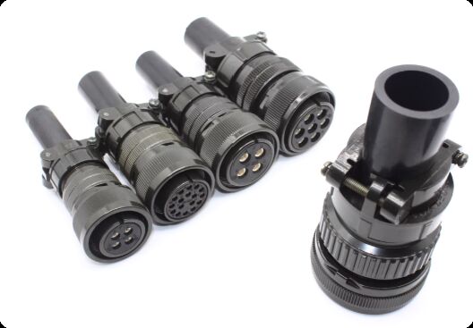 4/9/17-pin Aviation Plug Servo Motor Connector with Silver/Gold Plated Pins and Crimp/Solder Termination