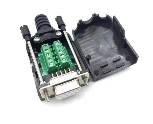 DB9 Solder-Free Connector with Metal/Plastic Construction for Wide Operating Temperature RS232 Plug and Socket