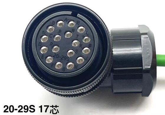 Inovance servo motor encoder plug 20-29 elbow, 17 pins