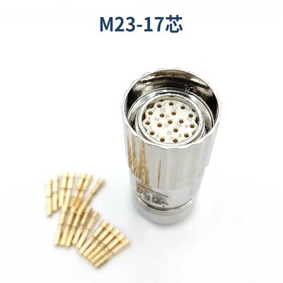 M23 Aviation Plug Servo Motor Connector with 12-Pin 17-Pin Configuration for Industrial Automation and 1000V Voltage Rating