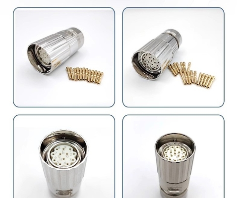 M23 M40 Serie E P Tipo de conectores de cables de servomotor masculinos y femeninos